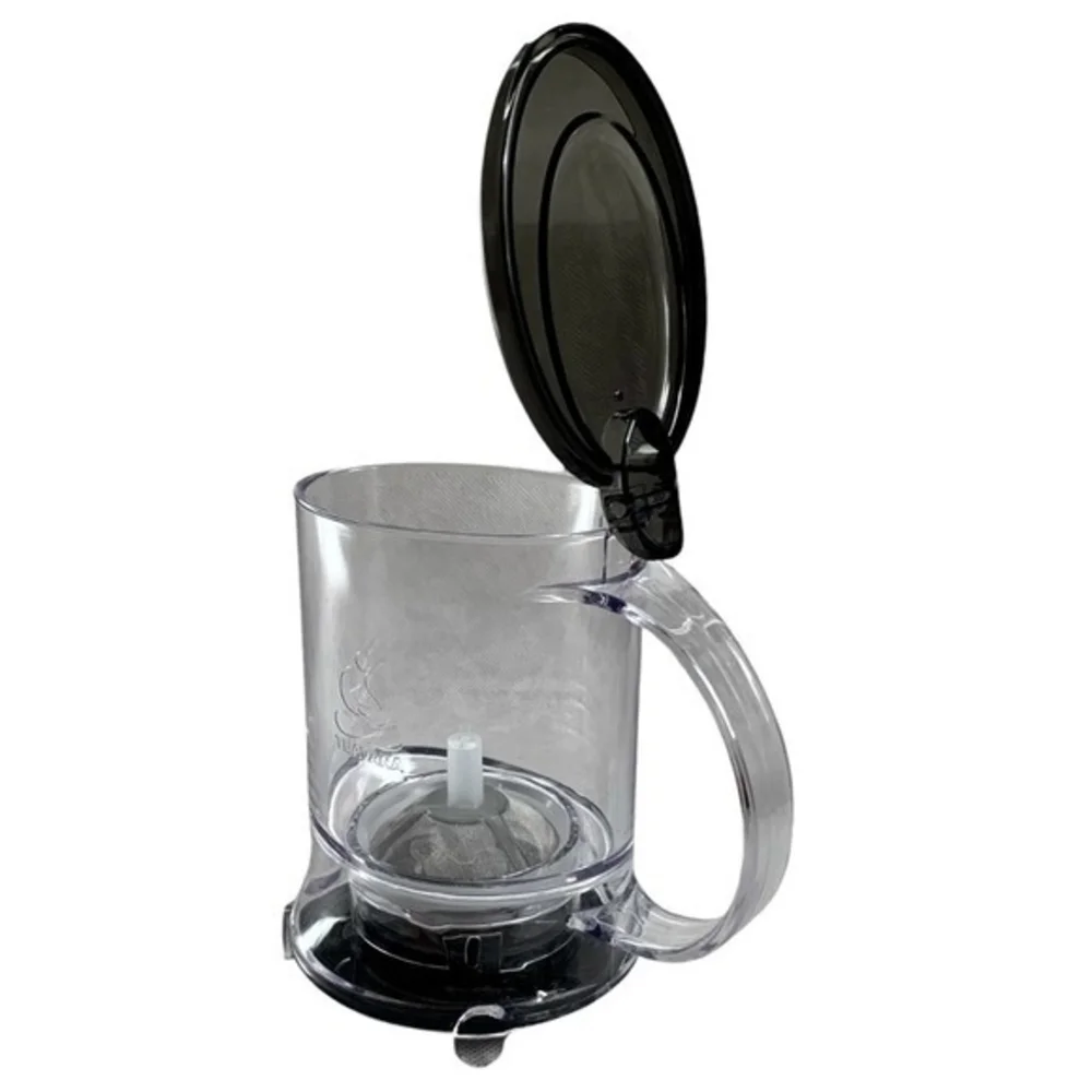 Teavana Perfect Tea Glass Press Maker Pot Black Transparent 6.5